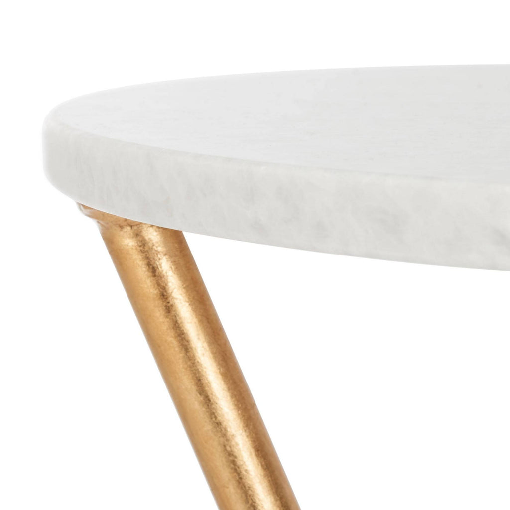 Gold White Accent Table R3178