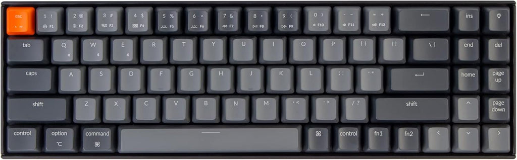 70% Layout 72 Keys Hot-Swappable Bluetooth Wireless USB Wired Mechanical Gaming Keyboard with White LED Backlight H473