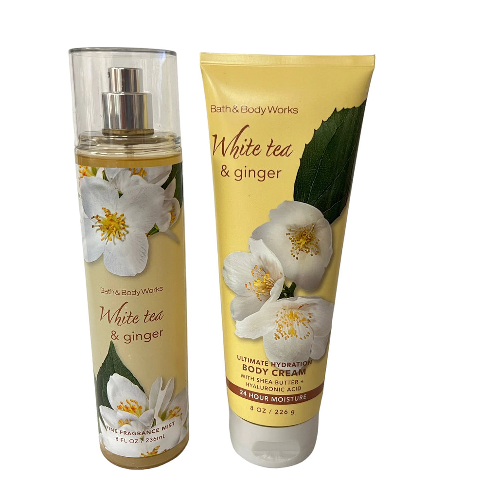 White Tea & Ginger Fragrance Mist & Body Cream Set 8 fl oz B99860