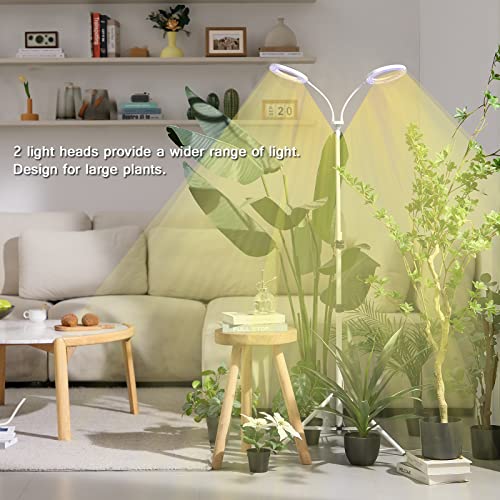 Full Spectrum LED Floor Plant Light with Timer Y387733