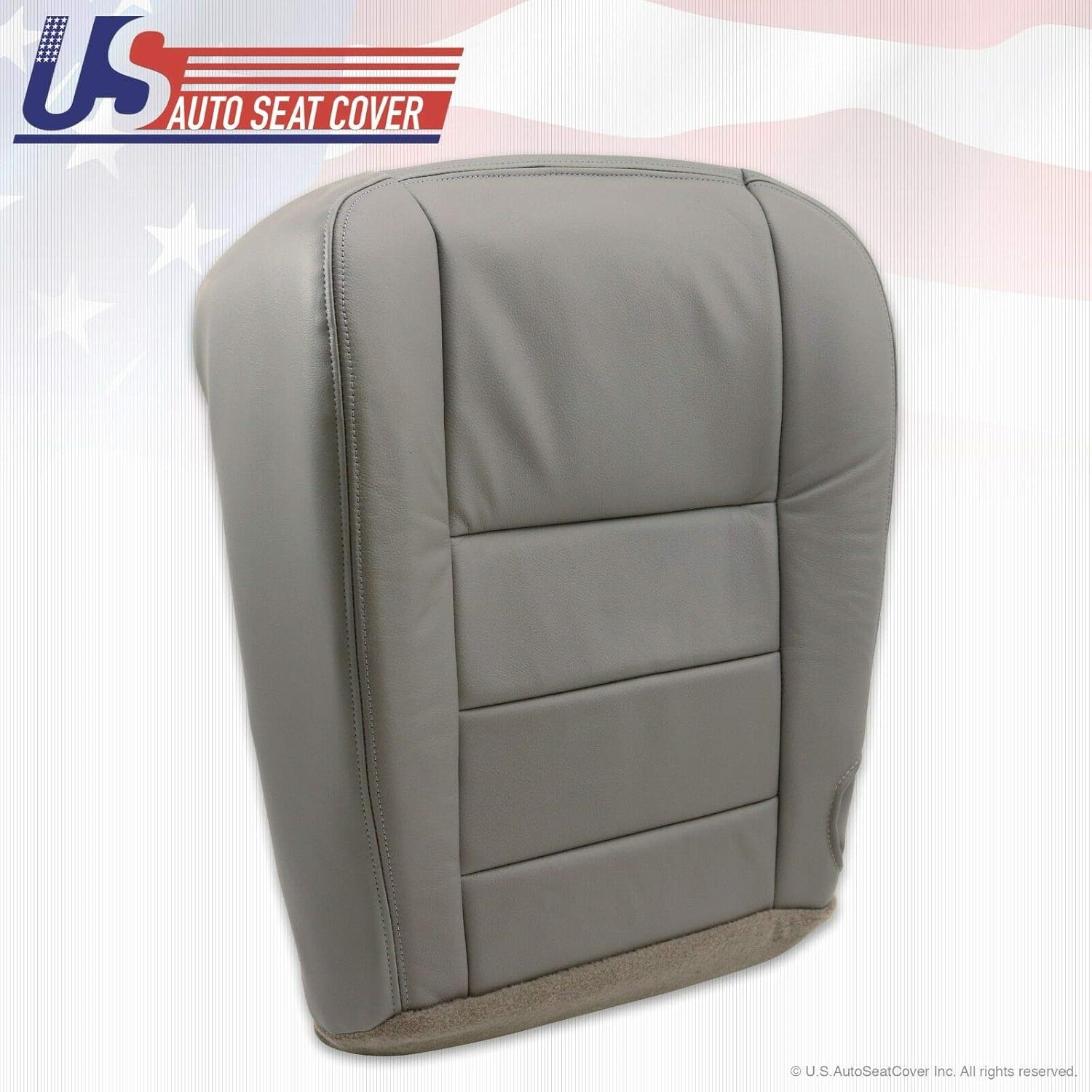 Gray Leather Driver Bottom Seat Cover H94338