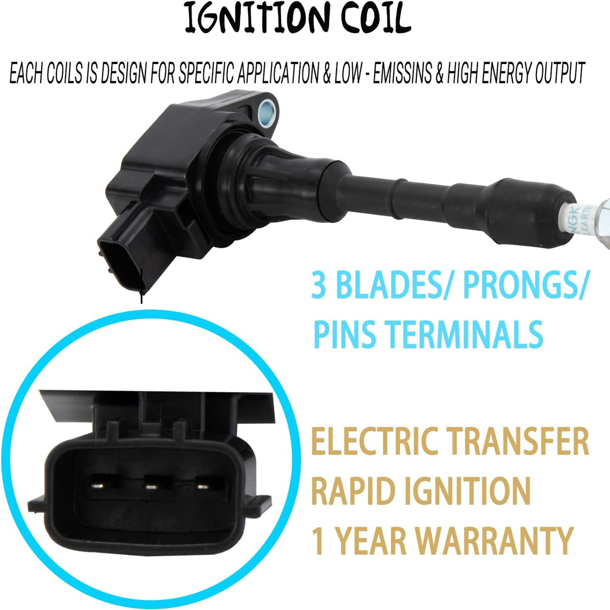 Ignition Coil Packs and Spark Plugs for V6 3.5L F609