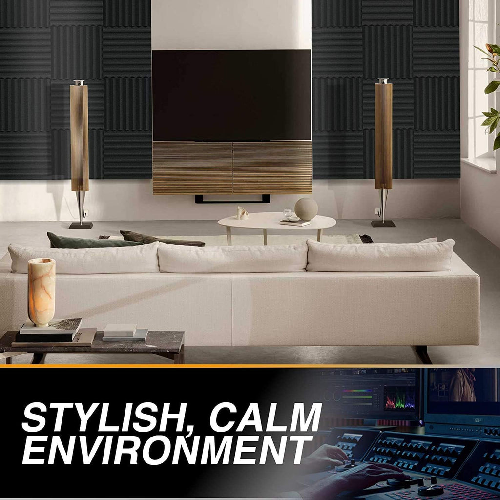 52 Pack Charcoal Acoustic Foam Panels I622138