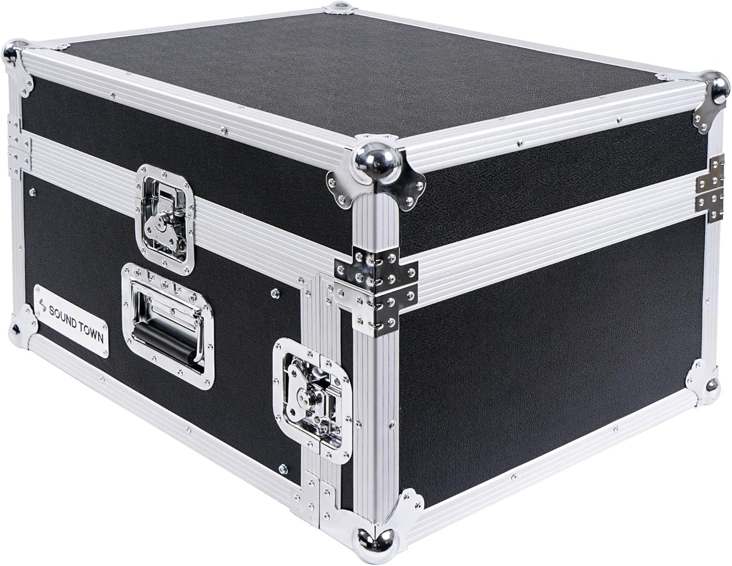 4U PA DJ Rack Road Case with 11U Slant Mixer Top, 20’’ Rackable Depth, 4-Space Size Y662451