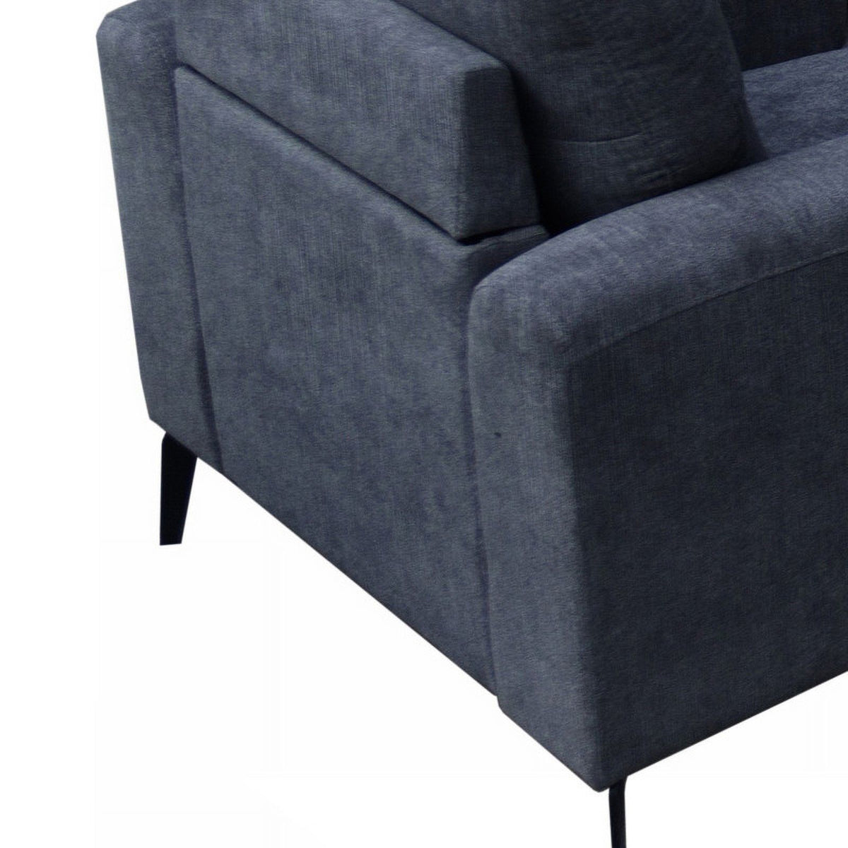 Black Chenille Sofa Loveseat Chair Set O5727
