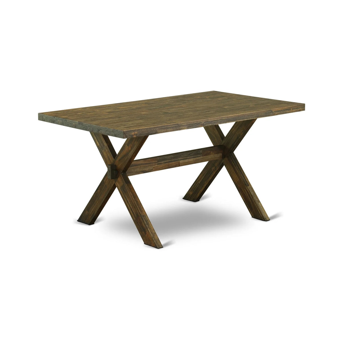 6-piece Wood Dining Set in Jacobean Brown/Dark Khaki J469