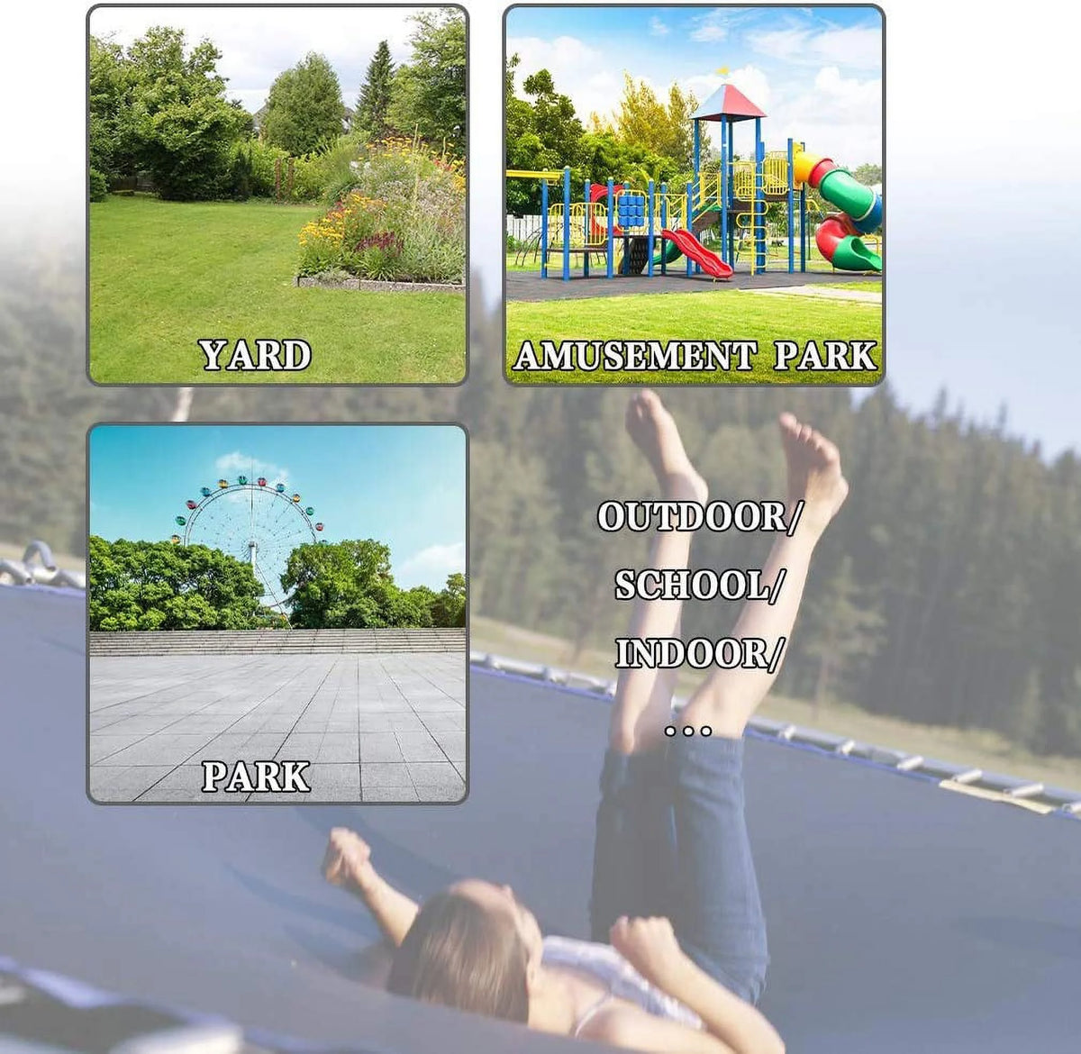10 FT Trampoline with Safety Enclosure Net Y1884