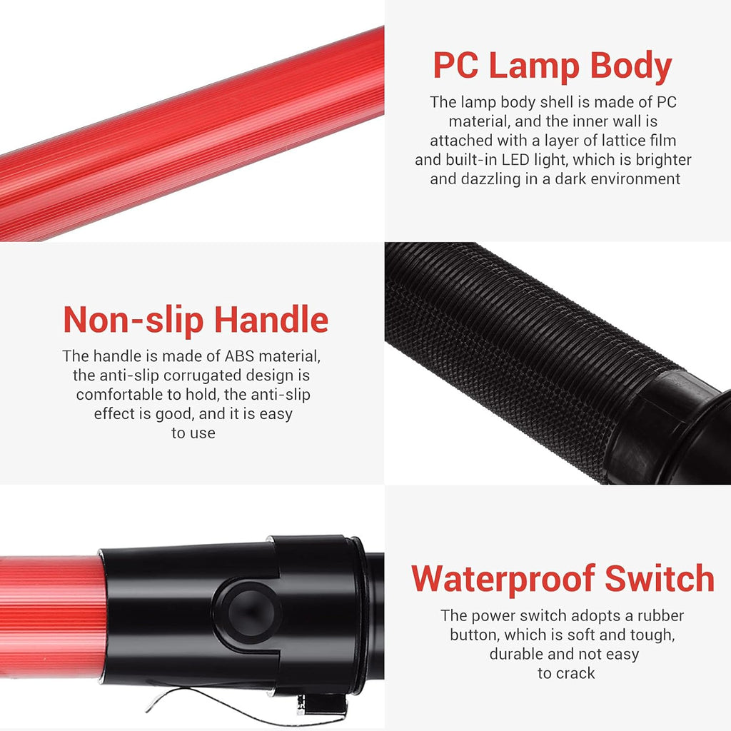 12 Pieces LED Traffic Baton with 2 Flashing Modes I658684