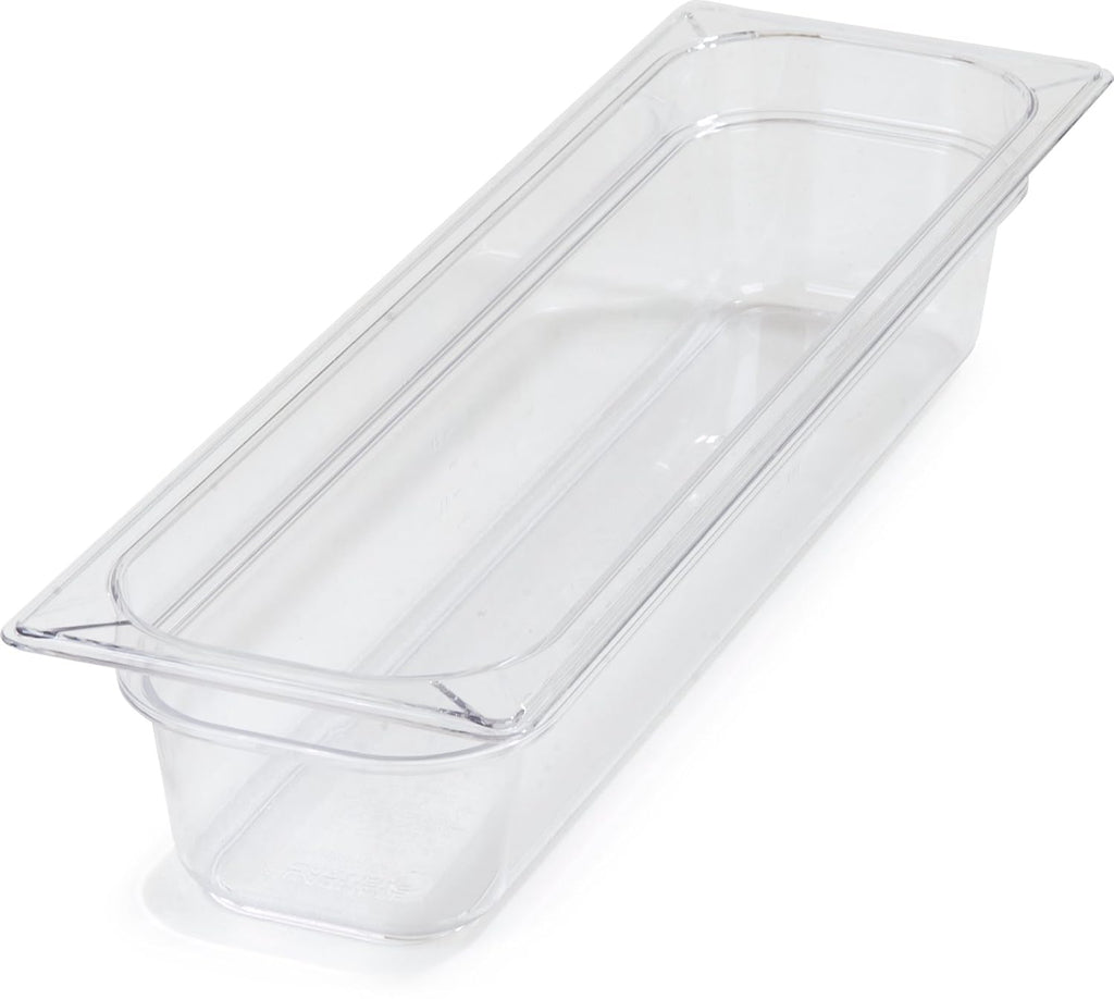 Clear 5.1 qt. Half-Size Polycarbonate Food Pan (Case of 6) O708