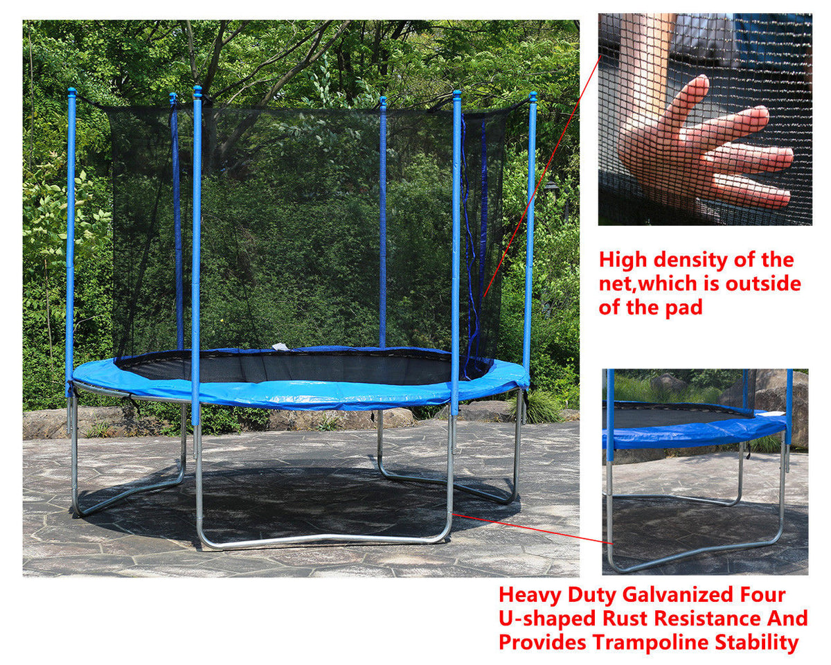 10 FT Trampoline with Safety Enclosure Net Y1884