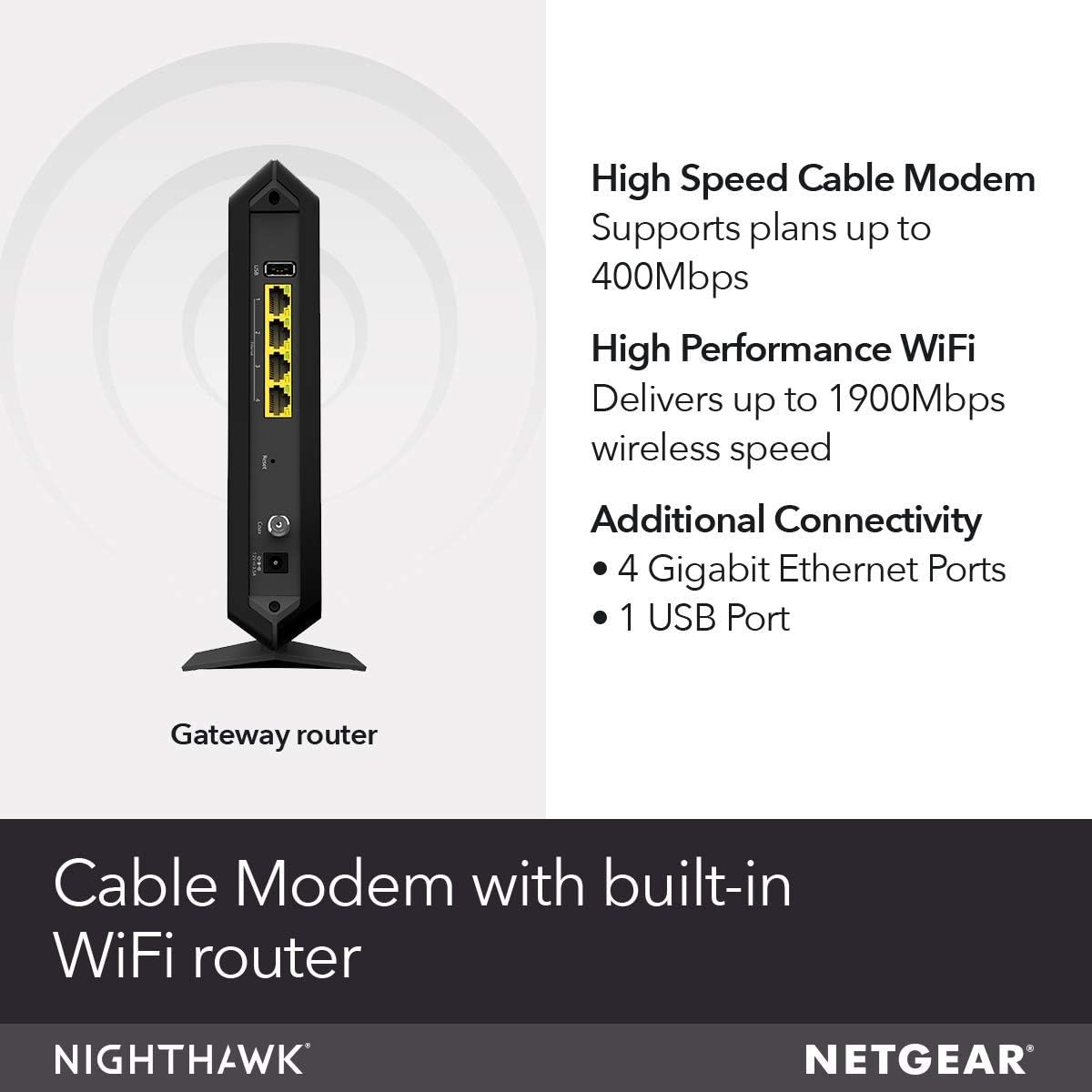 Cable Modem WiFi Router Combo K554