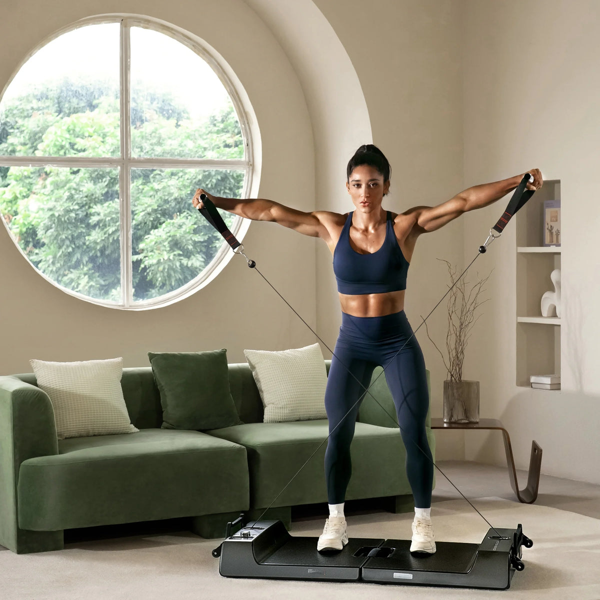6 in 1 Home Gym Fitness Equipment with APP K5523
