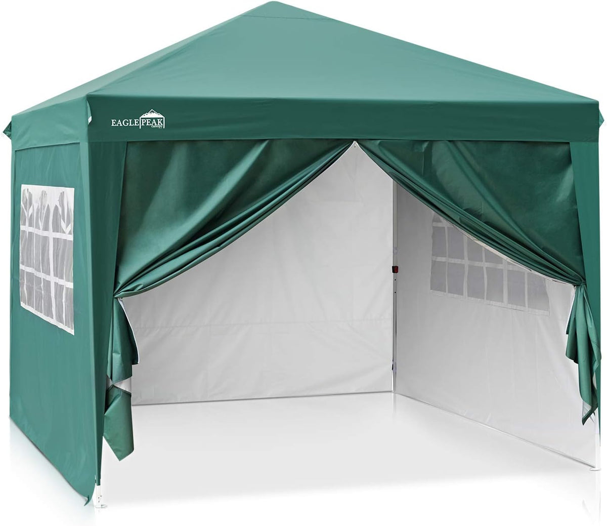 10' x10' Pop Up Canopy Tent with 4 Side Walls (Green) L87563
