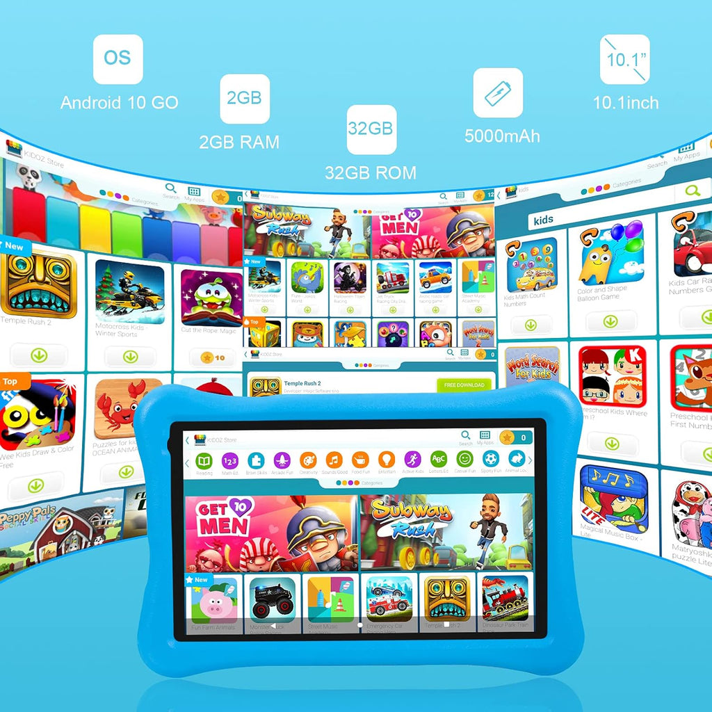 10.1 inch Kids Tablets Android 10 Go 2+32GB ROM Blue C415300