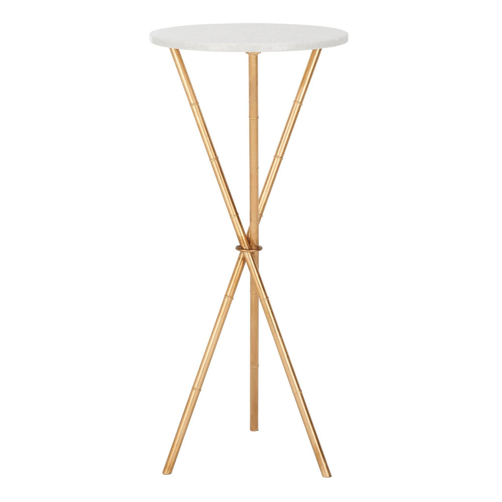Gold White Accent Table R3178