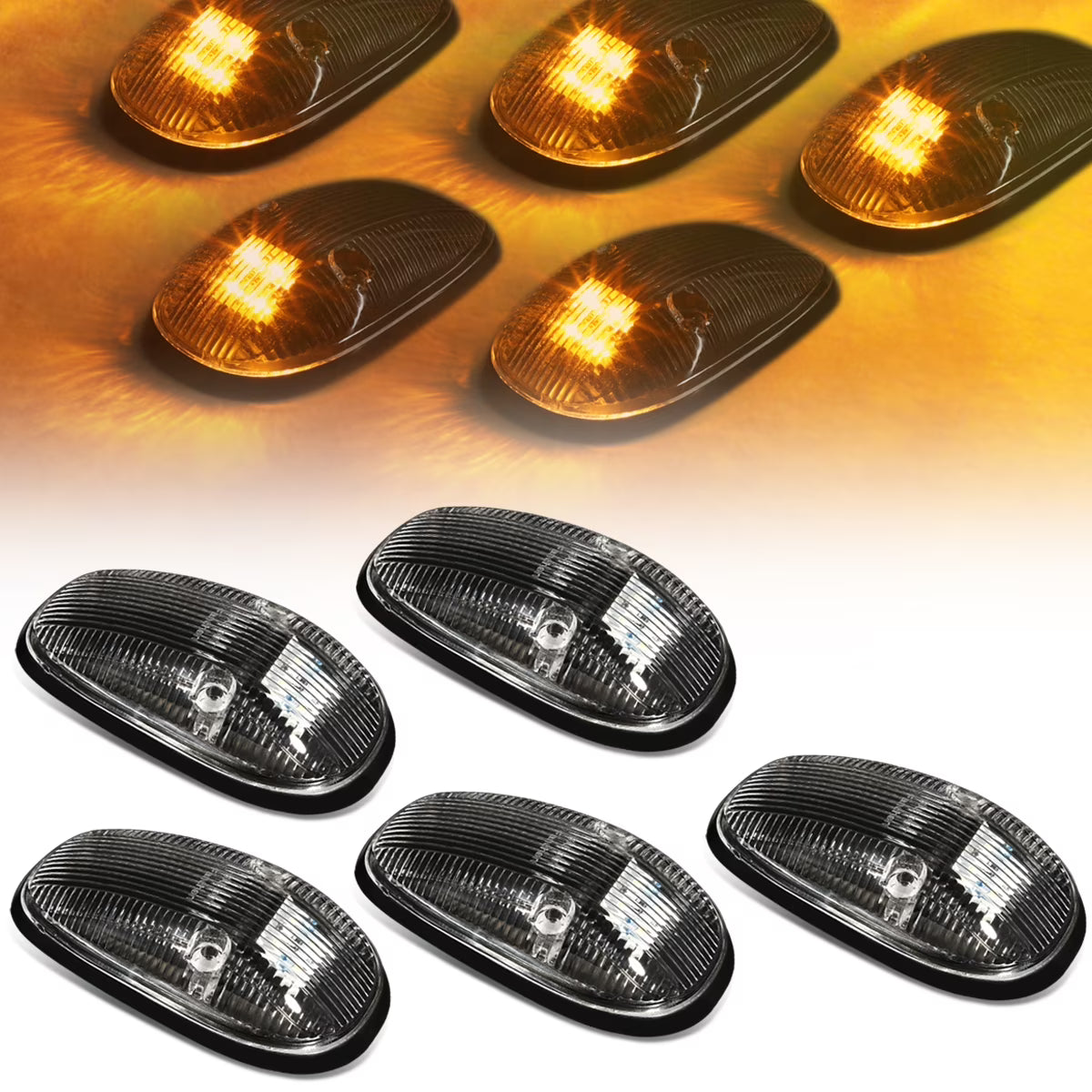 5 X LED Cab Roof Top Lights N8523