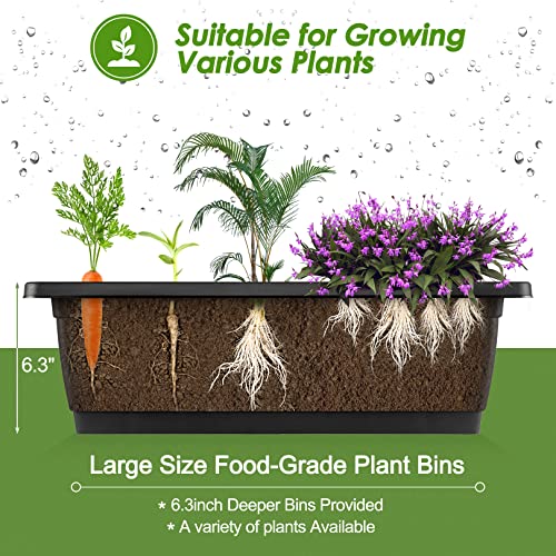3.74FT Vertical Raised Garden Bed, 5 Tiers Elevated Garden Planters, Brown K155617