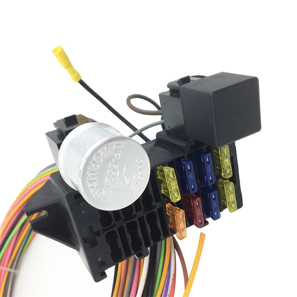 10 Circuit 8 Fuses Basic Wire Harness Fuse Box 12V H23798