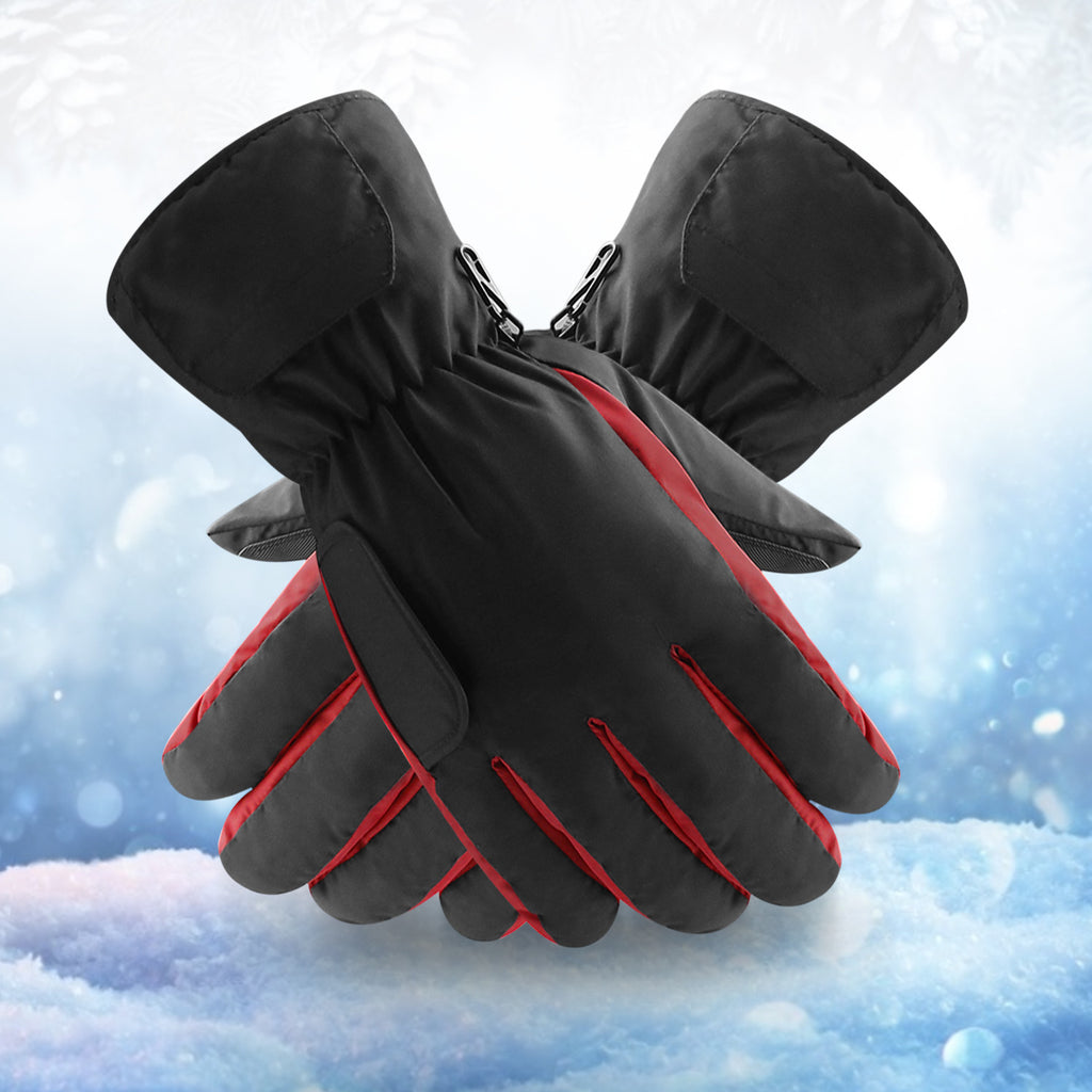 Red Heated Winter Gloves A987589