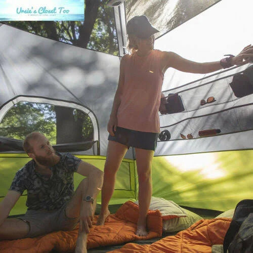 6 Person Instant Cabin Tent with Awning C852