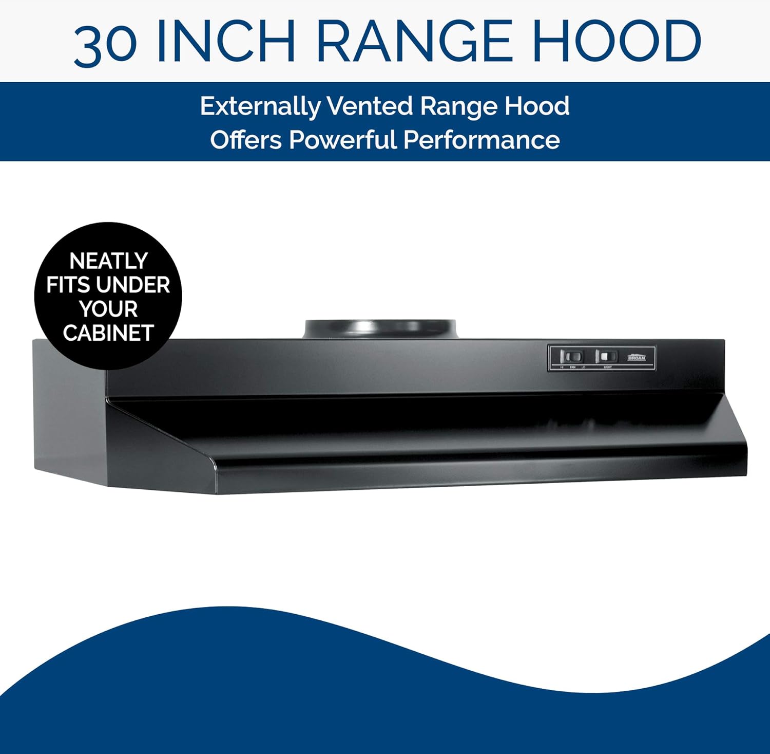 30-Inch Black Range Hood with Light P422868