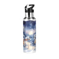 Stainless Steel Insulated Thermos Vacuum Flask Water Bottle with Straw Lid N1580