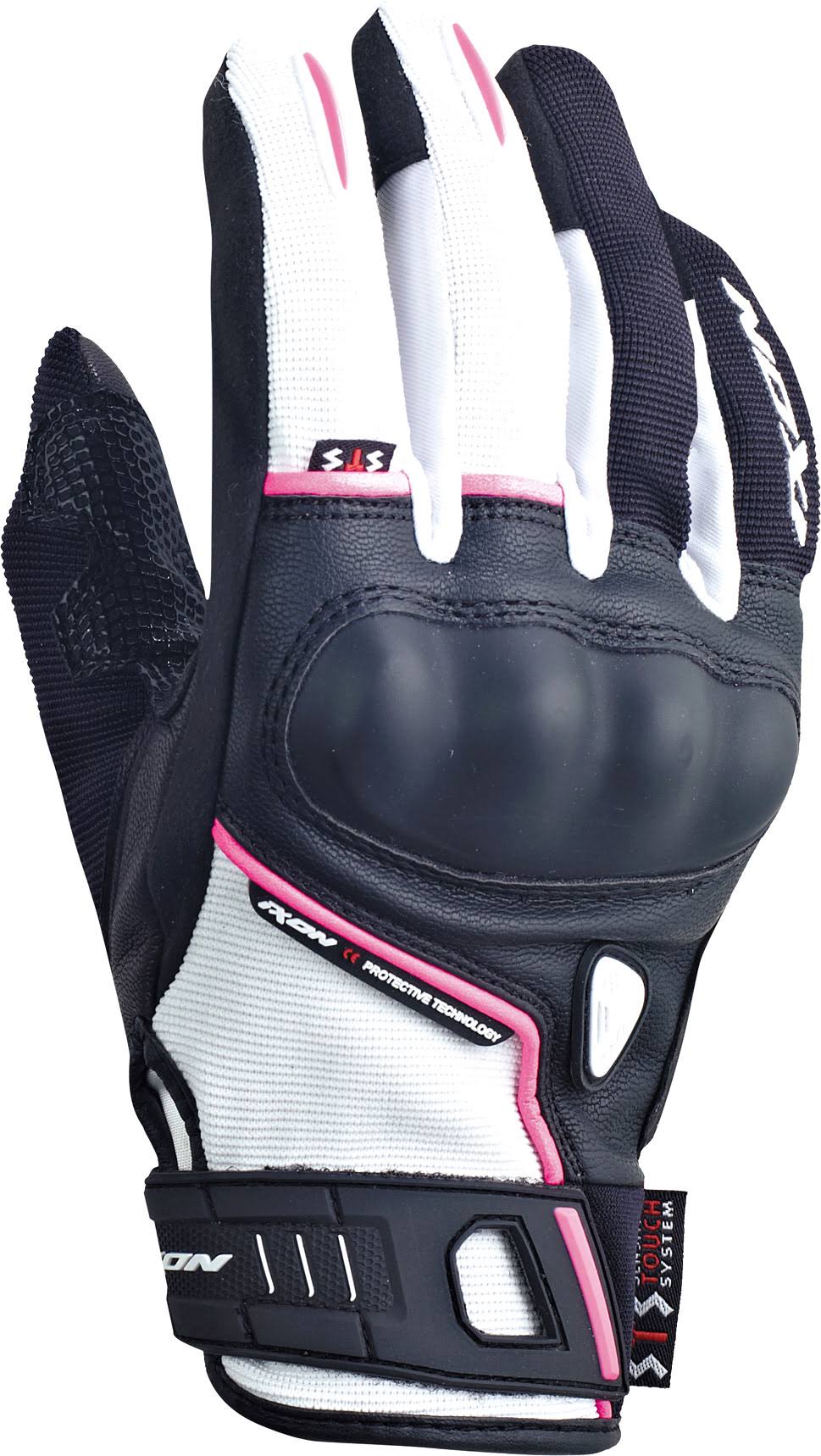 Black White Lady Motorcycle Gloves Y454546
