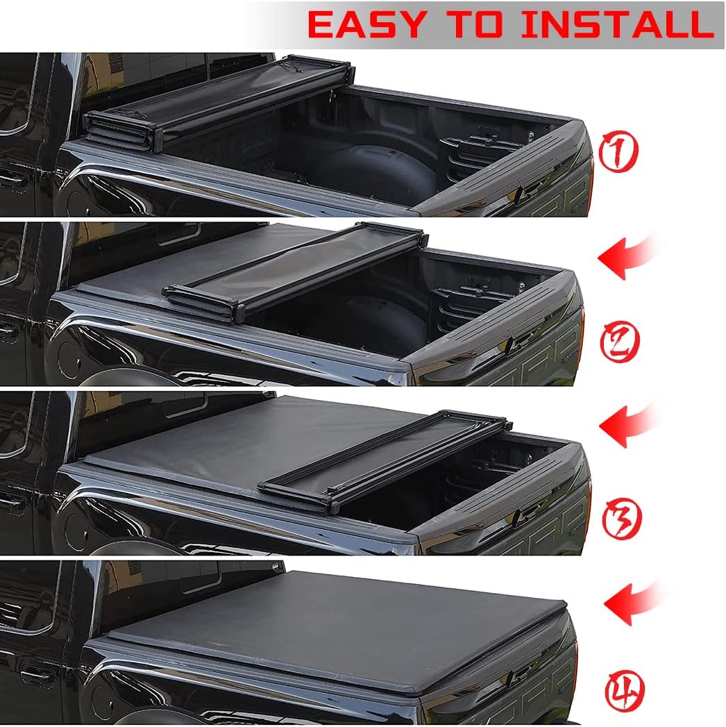Soft Folding Truck Bed Tonneau Cover D6928