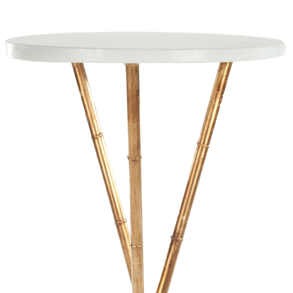 Gold White Accent Table R3178