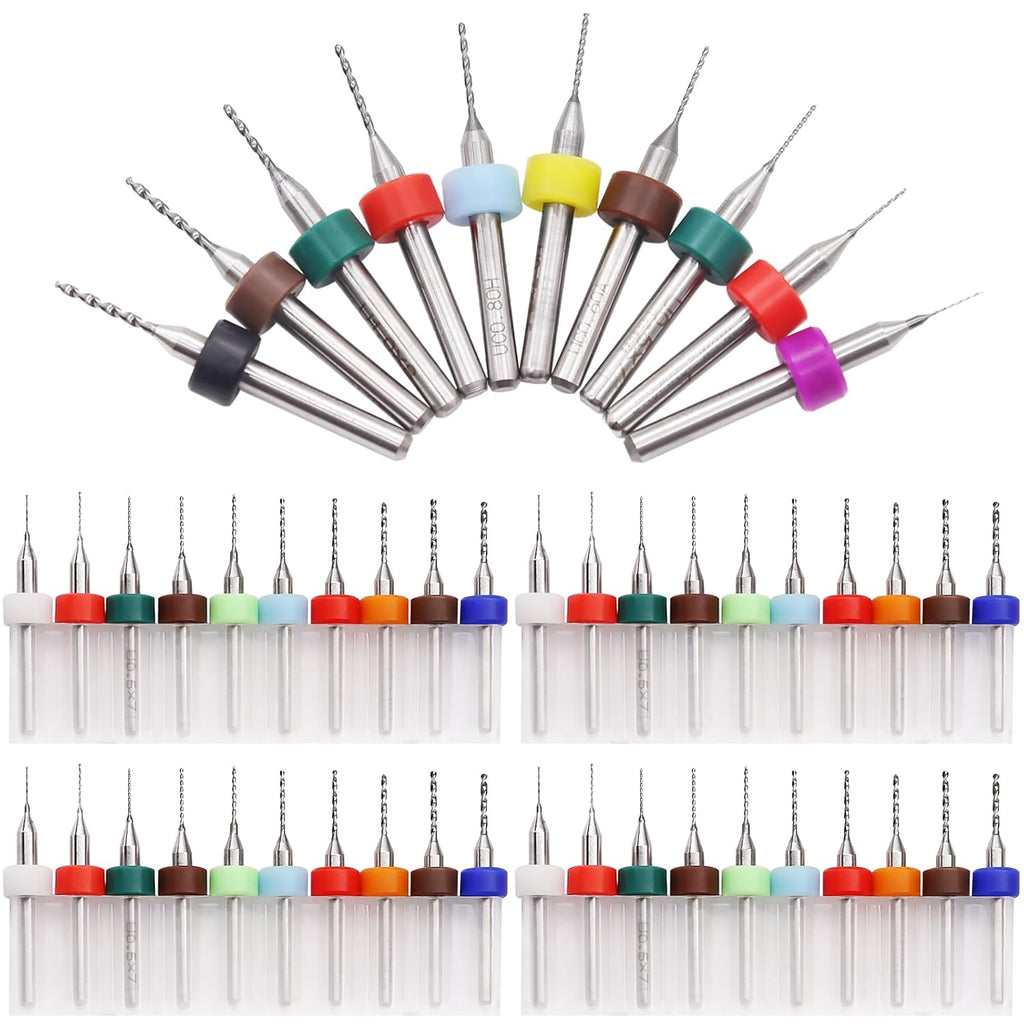 50pcs Carbide PCB Drill Bits Set 0.3mm-1.2mm Z2207
