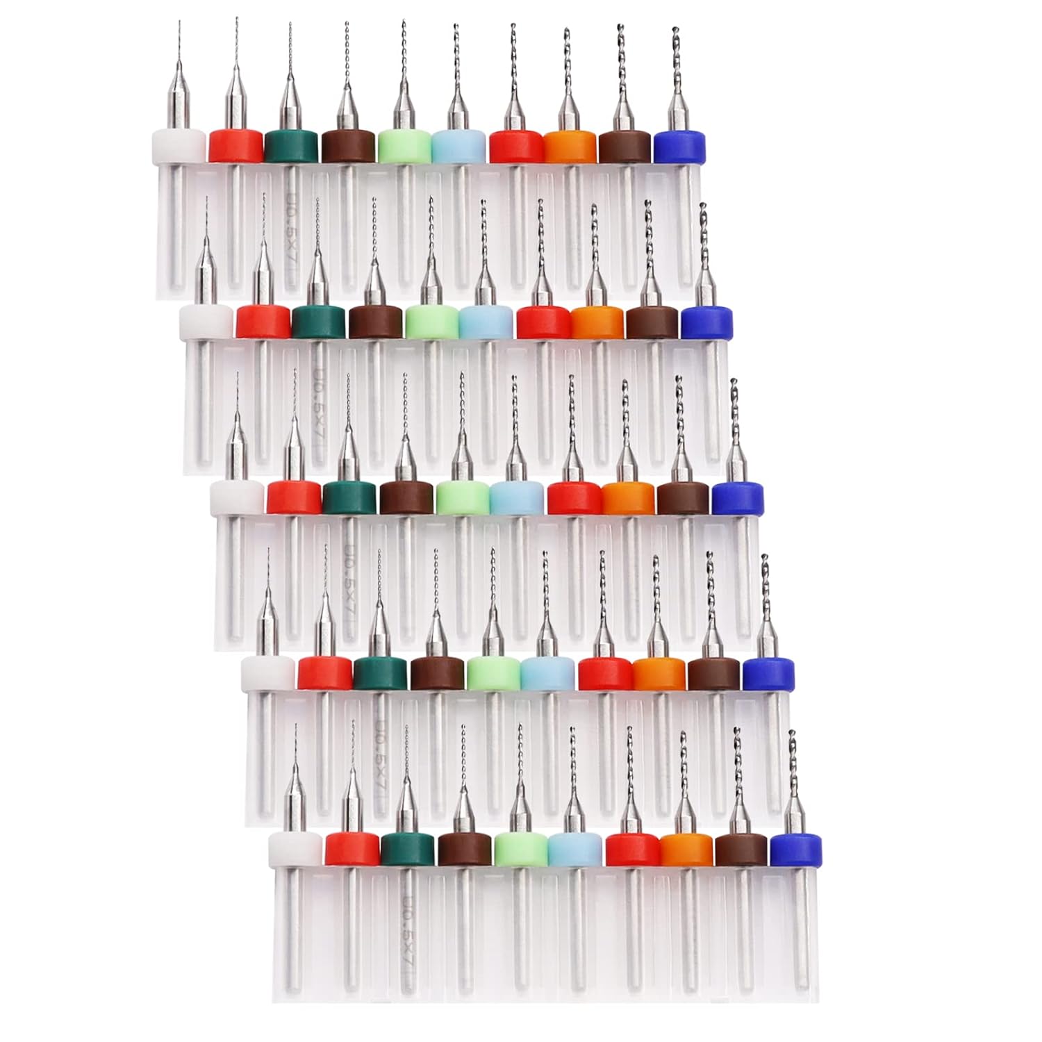 50pcs Carbide PCB Drill Bits Set 0.3mm-1.2mm Z2207