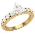 Pear Cut Solitaire Diamond Ring 14K Gold 1.20 Carat R207241
