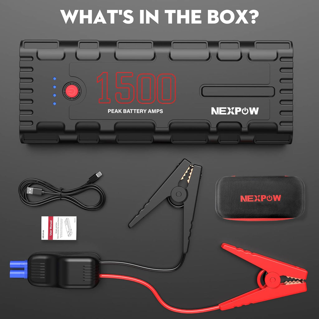 Car Jump Starter, 21800mAh 12V Portable Lithium Jump Box with LED Light K248