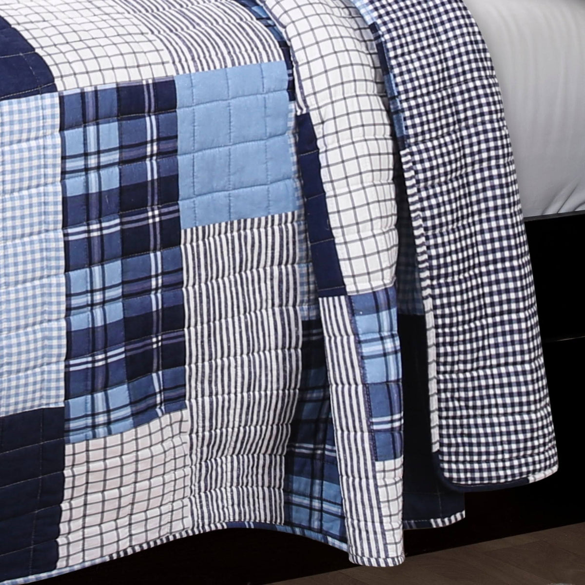 Navy King Quilt Set F158