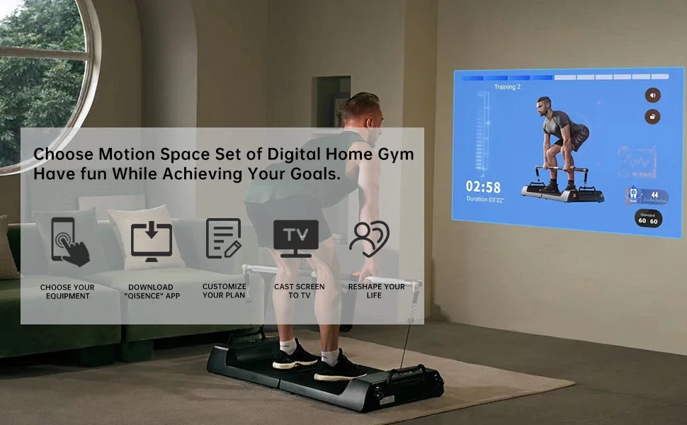 6 in 1 Home Gym Fitness Equipment with APP K5523
