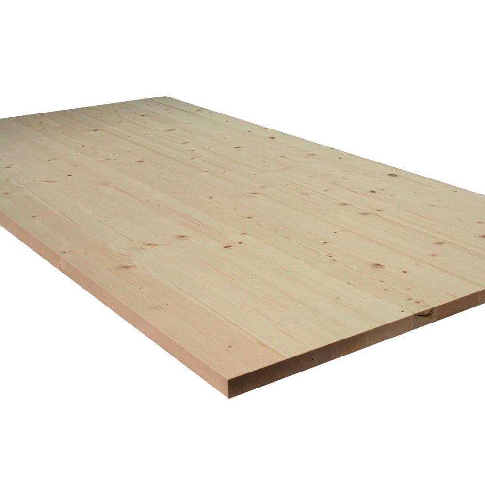 1 in. x Allwood Pine Project Panel Table Island Top P8786