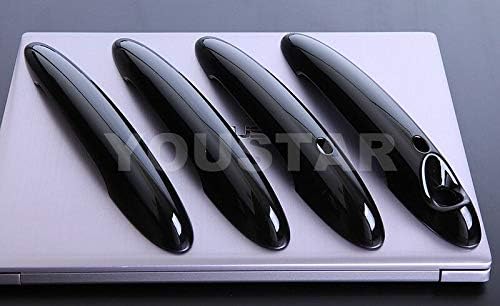 Door Handle Cover with Push Button Gloss Black Pack of 2 B742433