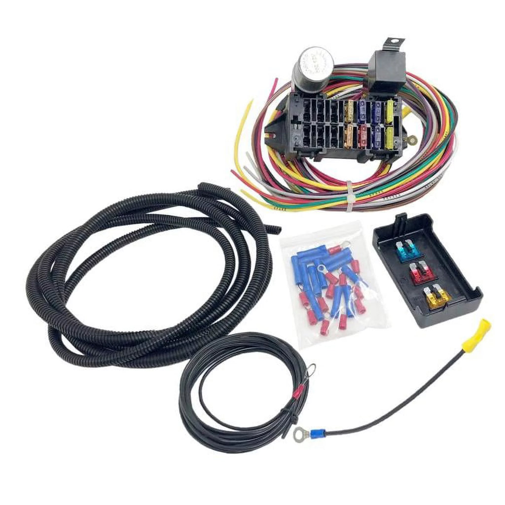 10 Circuit 8 Fuses Basic Wire Harness Fuse Box 12V H23798