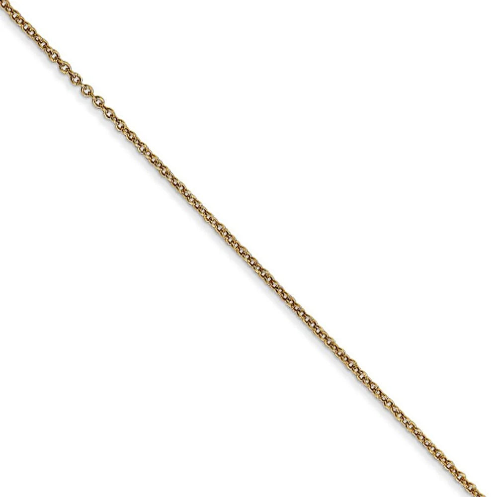 14k Yellow Gold Heart Necklace - 24 Inch U2273