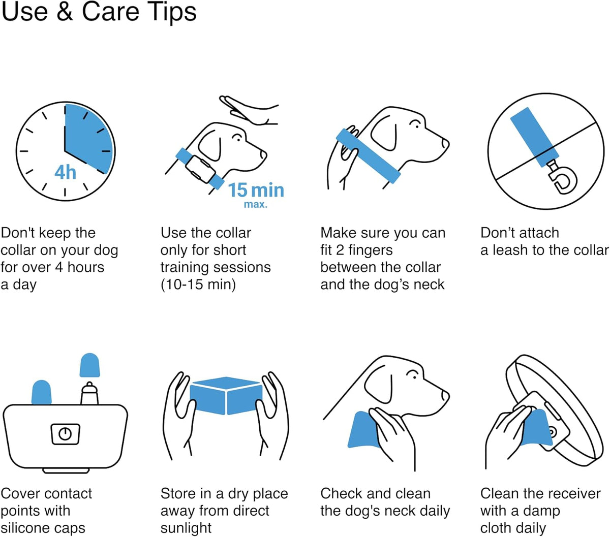 Waterproof Remote Training E-Collars for 2 Dogs S92026
