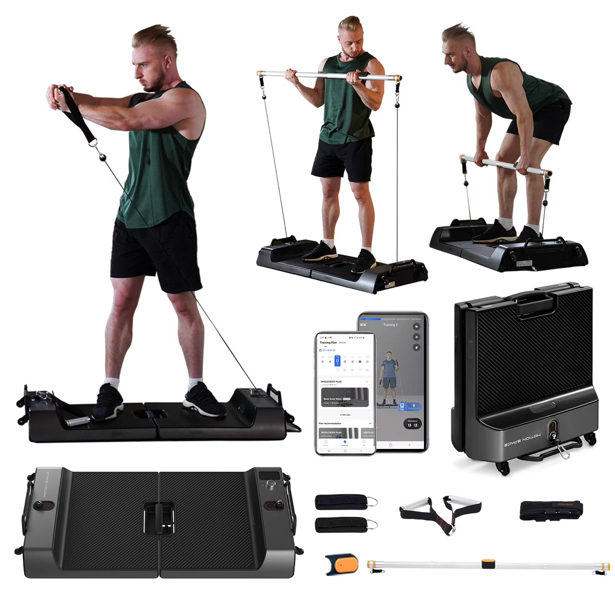 6 in 1 Home Gym Fitness Equipment with APP K5523