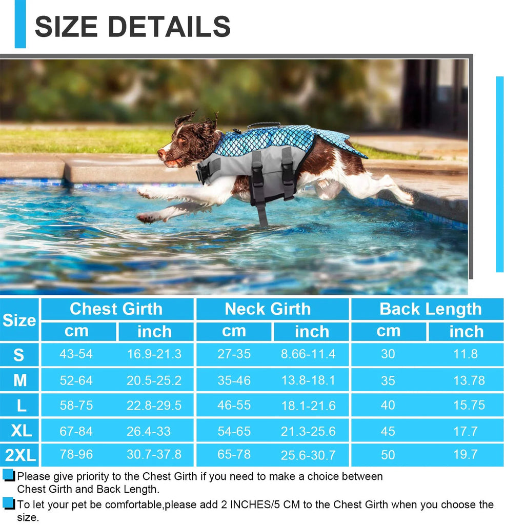 Reflective Dog Life Jacket with Rescue Handle W625539