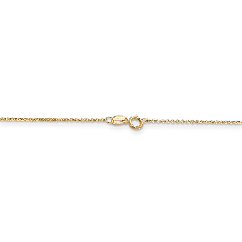 14k Yellow Gold Heart Necklace - 24 Inch U2273