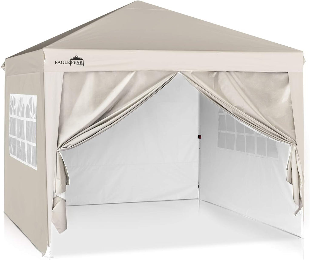 10' x10' Pop Up Canopy Tent with 4 Side Walls (Green) L87563