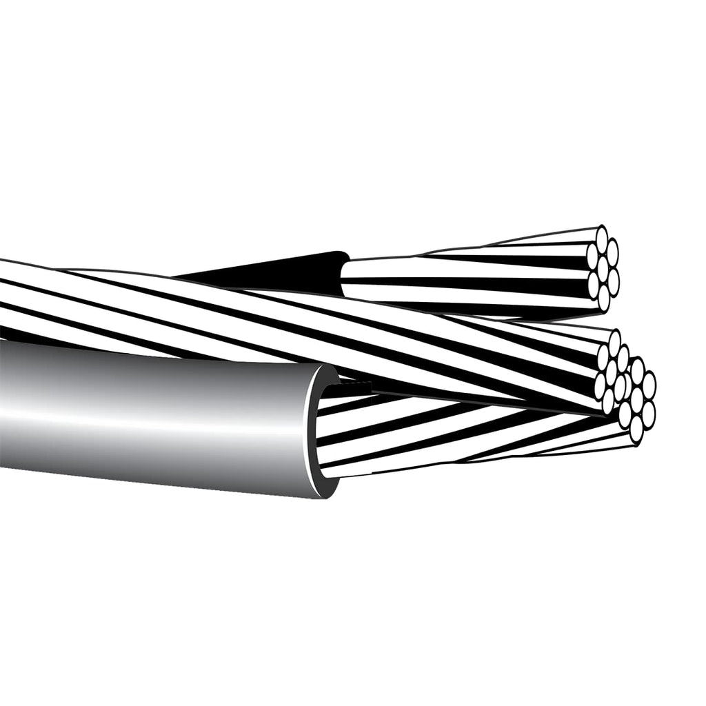 150' Nassau Cockle 2-2-4 Aluminum Triplex Overhead Service Drop Cable P715934