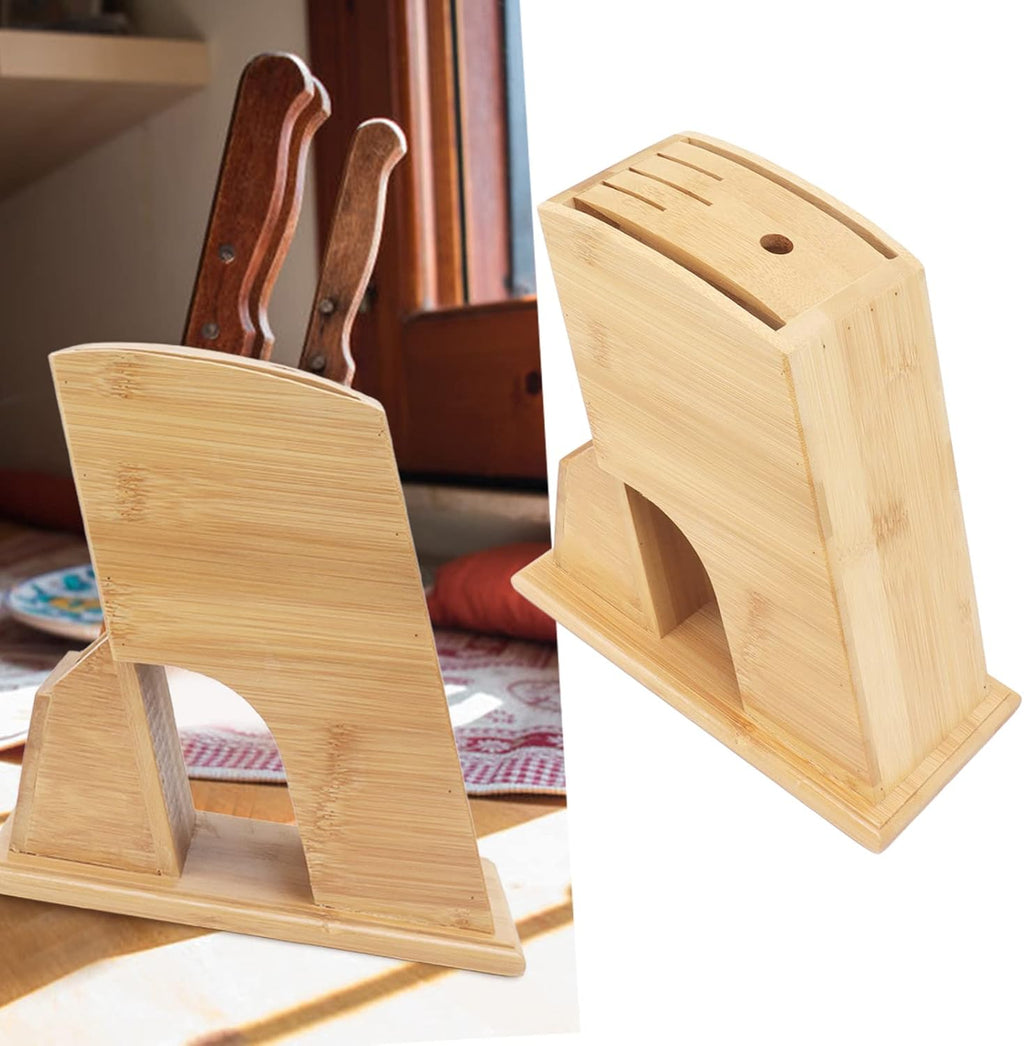 Wooden Knife Block with Non Slip Felt Mat O198