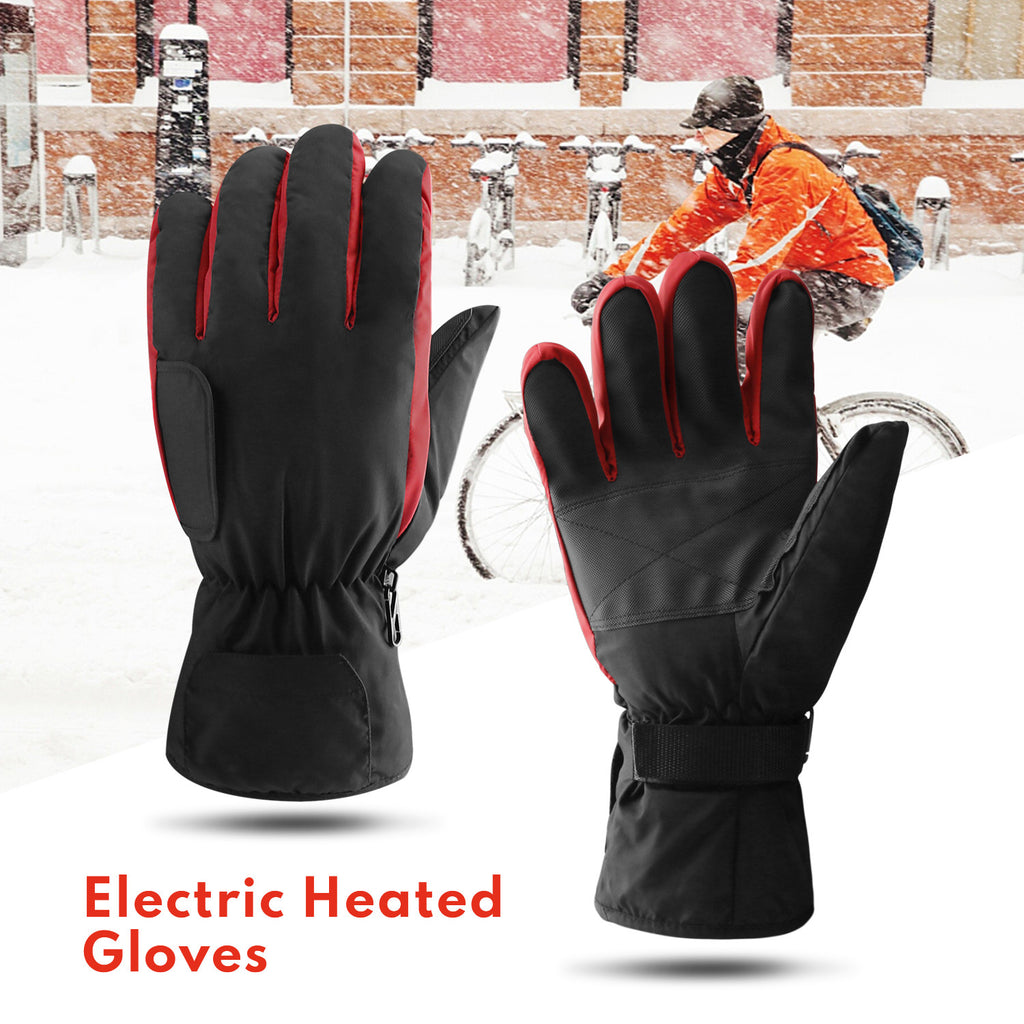 Red Heated Winter Gloves A987589