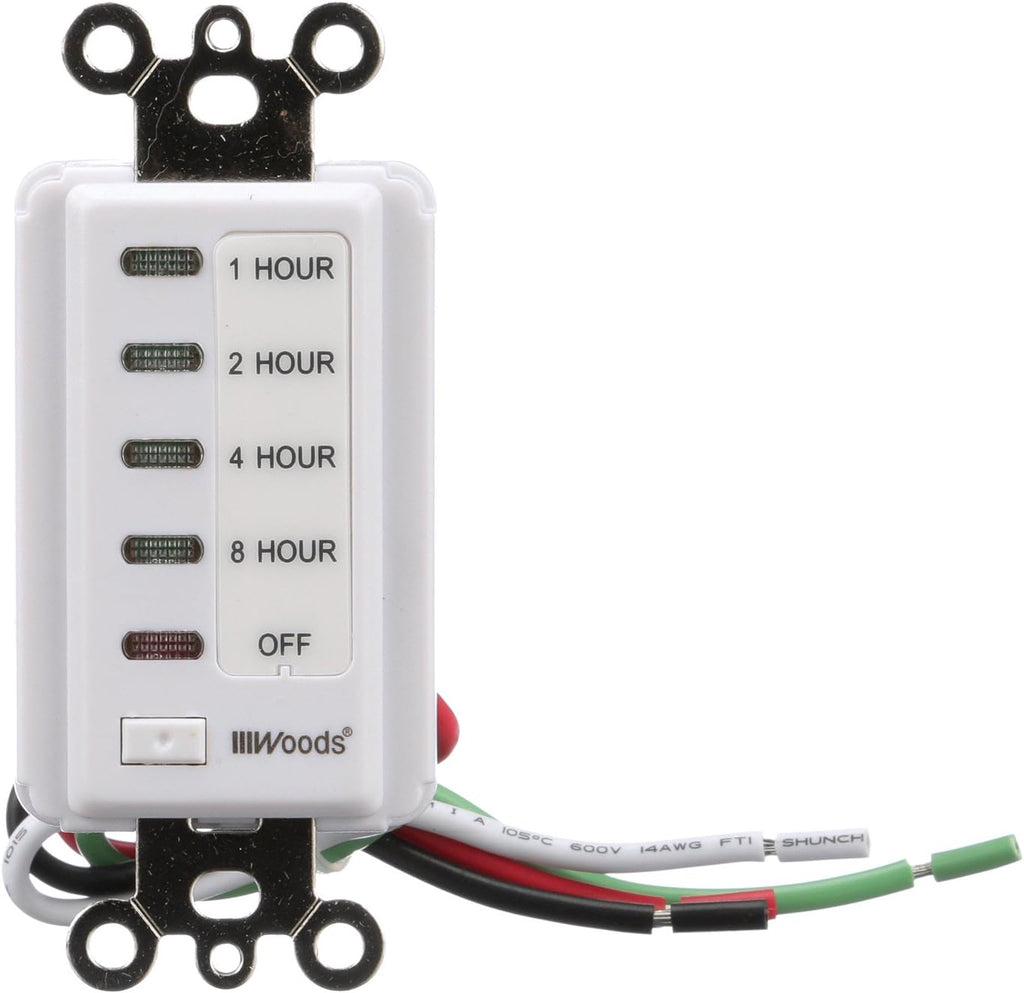 White In-Wall Timer 120 V 15 A U238
