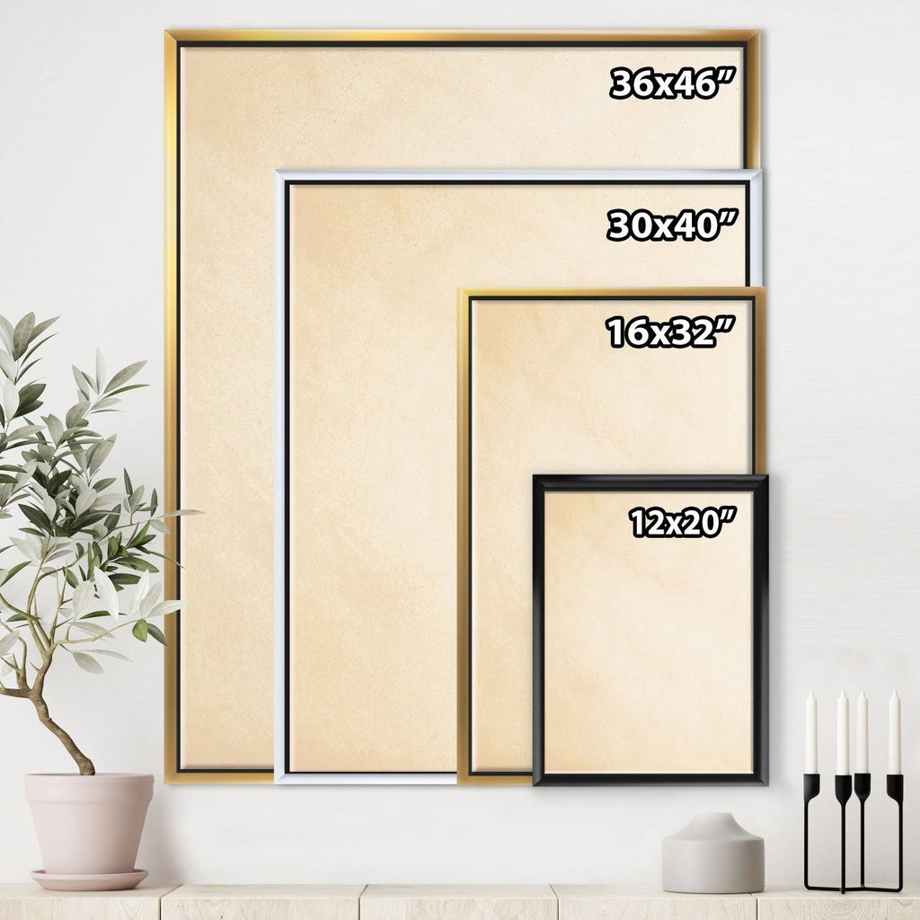 Metallic Gold Indigo II Framed Canvas, 30 inch x 40 inch, Blue L611