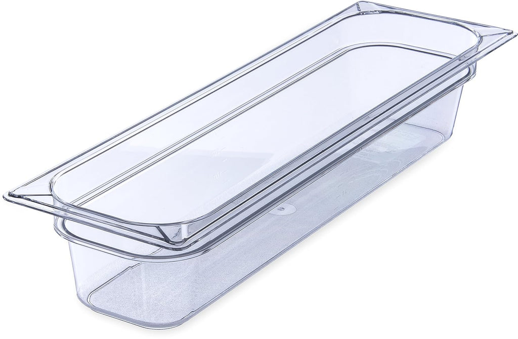 Clear 5.1 qt. Half-Size Polycarbonate Food Pan (Case of 6) O708
